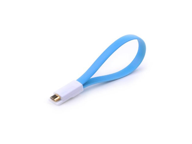 USB-кабель Yotrix Magnet Micro USB Cable универсальный (синий, 15 см, microUSB, магнитный)