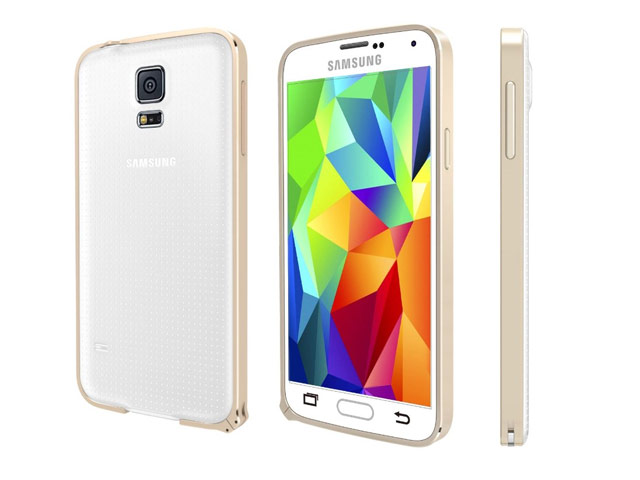 Чехол Yotrix BumperCase для Samsung Galaxy S5 SM-G900 (золотистый, алюминиевый)