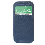 Чехол Mercury Goospery WOW Bumper View для HTC new One (HTC M8) (синий, кожаный)