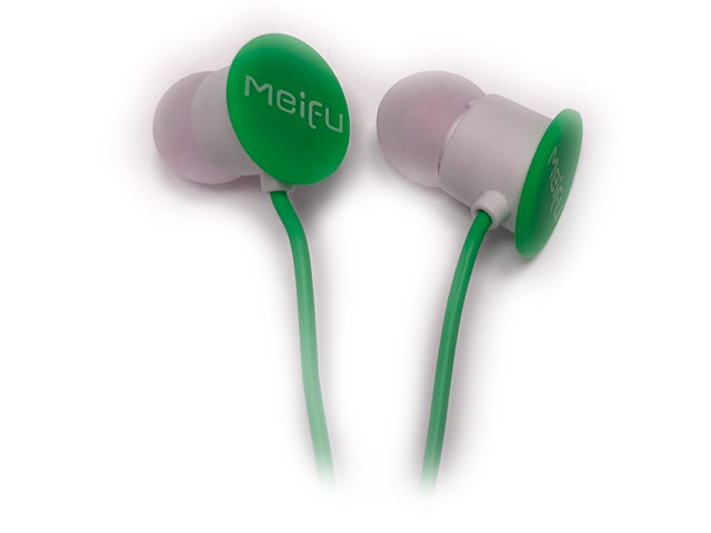Наушники Meifu MF-095 (зеленые, пульт/микрофон, 20-20000 Гц)