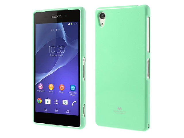 Чехол Mercury Goospery Jelly Case для Sony Xperia Z2 L50t (бирюзовый, гелевый)