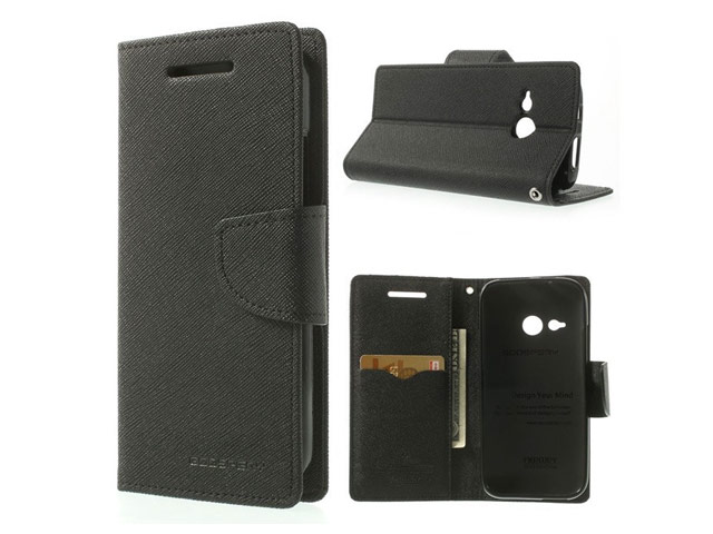 Чехол Mercury Goospery Fancy Diary Case для HTC One mini 2 (HTC M8 mini) (черный, кожаный)