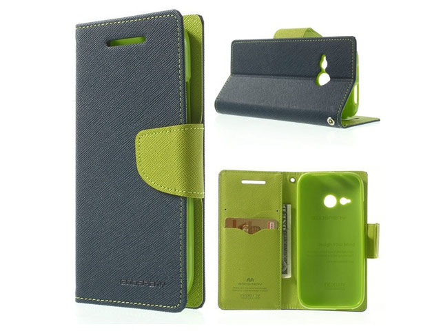 Чехол Mercury Goospery Fancy Diary Case для HTC One mini 2 (HTC M8 mini) (синий/зеленый, кожаный)