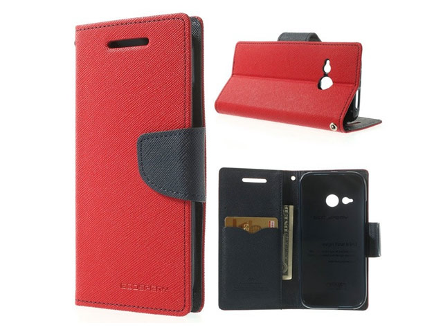 Чехол Mercury Goospery Fancy Diary Case для HTC One mini 2 (HTC M8 mini) (красный, кожаный)