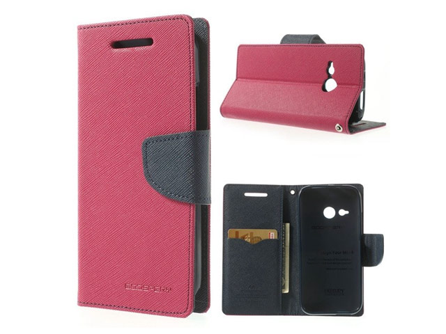 Чехол Mercury Goospery Fancy Diary Case для HTC One mini 2 (HTC M8 mini) (малиновый, кожаный)