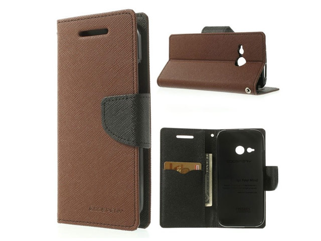 Чехол Mercury Goospery Fancy Diary Case для HTC One mini 2 (HTC M8 mini) (коричневый, кожаный)