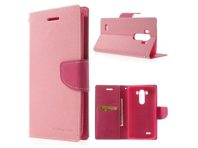 Чехол Mercury Goospery Fancy Diary Case для LG G3 D850 (розовый, кожаный)