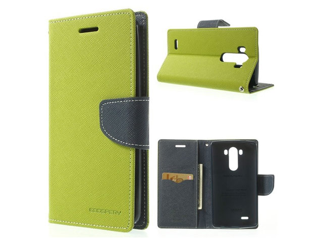 Чехол Mercury Goospery Fancy Diary Case для LG G3 D850 (зеленый, кожаный)