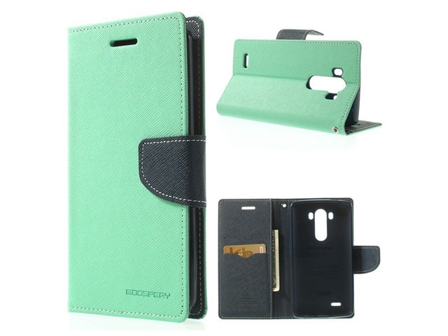 Чехол Mercury Goospery Fancy Diary Case для LG G3 D850 (бирюзовый, кожаный)