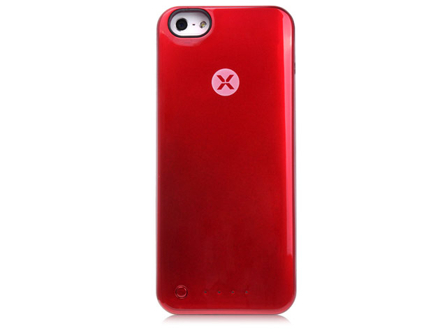 Чехол с батареей Dexim XPowerSkin Case для Apple iPhone 5/5S (2000 mAh, красный, ультратонкий)