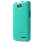 Чехол Mercury Goospery Jelly Case для LG L90 D410 (голубой, гелевый)