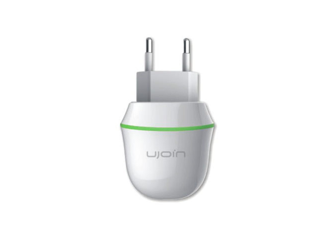 Зарядное устройство Ujoin V-Travel Charger универсальное (сетевое, 2.1A, белое/зеленое)