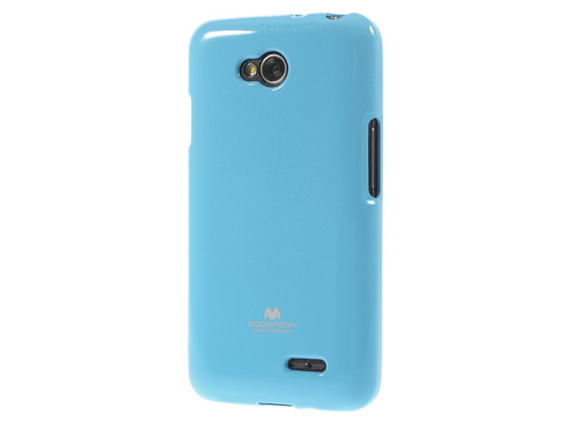Чехол Mercury Goospery Jelly Case для LG L70 D325 (голубой, гелевый)