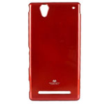 Чехол Mercury Goospery Jelly Case для Sony Xperia T2 Ultra XM50h (красный, гелевый)