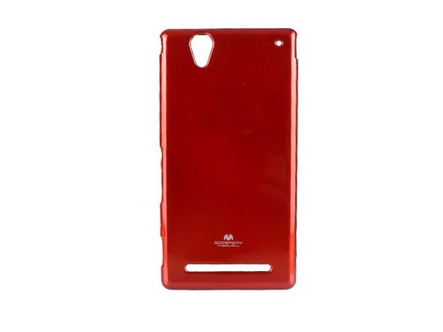 Чехол Mercury Goospery Jelly Case для Sony Xperia T2 Ultra XM50h (красный, гелевый)