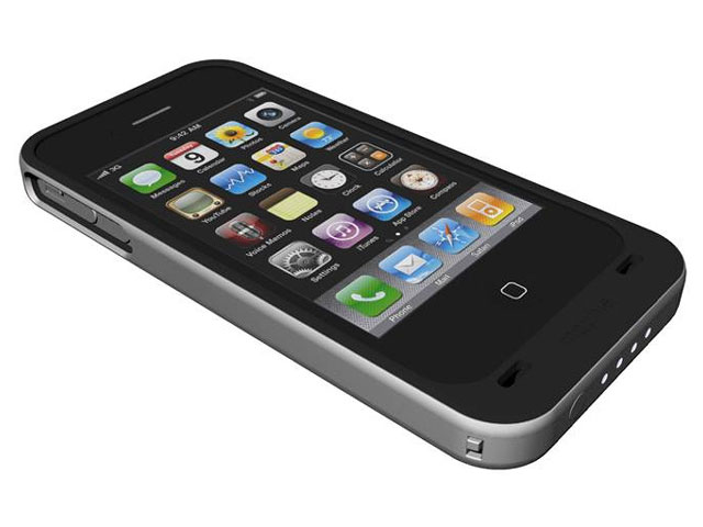 Чехол с батареей mophie juice pack air для iPhone 4 (черный)