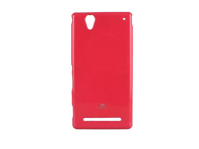 Чехол Mercury Goospery Jelly Case для Sony Xperia T2 Ultra XM50h (малиновый, гелевый)