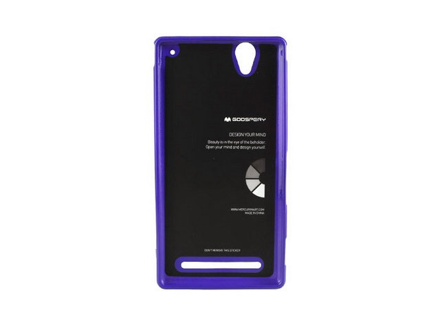 Чехол Mercury Goospery Jelly Case для Sony Xperia T2 Ultra XM50h (фиолетовый, гелевый)