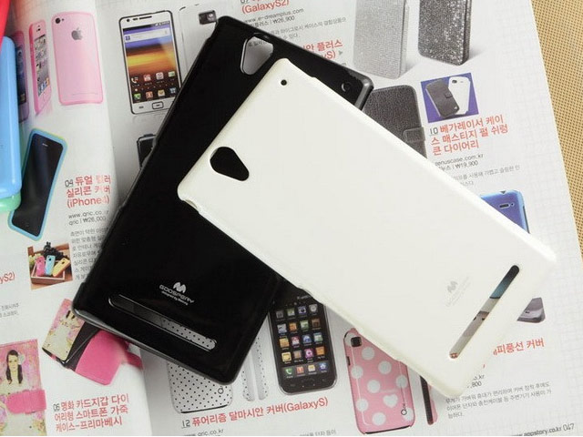 Чехол Mercury Goospery Jelly Case для Sony Xperia T2 Ultra XM50h (фиолетовый, гелевый)