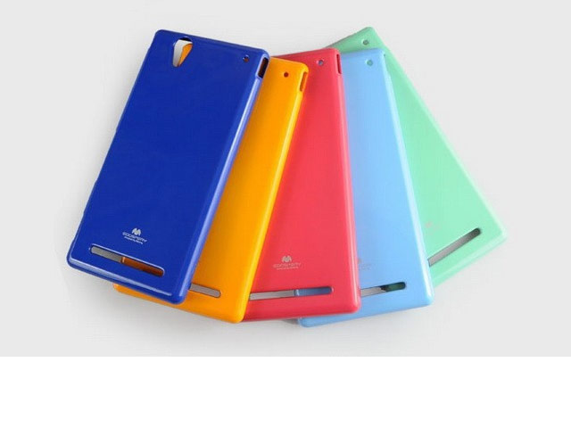 Чехол Mercury Goospery Jelly Case для Sony Xperia T2 Ultra XM50h (голубой, гелевый)
