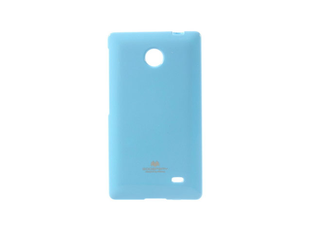 Чехол Mercury Goospery Jelly Case для Nokia X (голубой, гелевый)
