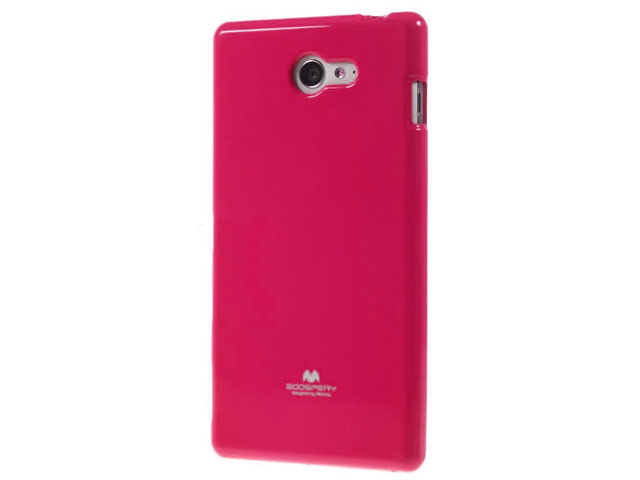 Чехол Mercury Goospery Jelly Case для Sony Xperia M2 S50H (малиновый, гелевый)