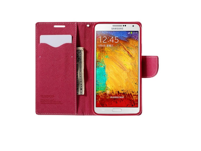 Чехол Mercury Goospery Fancy Diary Case для Samsung Galaxy Note 3 Neo N7505 (розовый, кожаный)