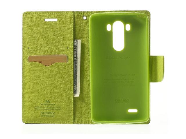 Чехол Mercury Goospery Fancy Diary Case для LG G3 D850 (синий, кожаный)