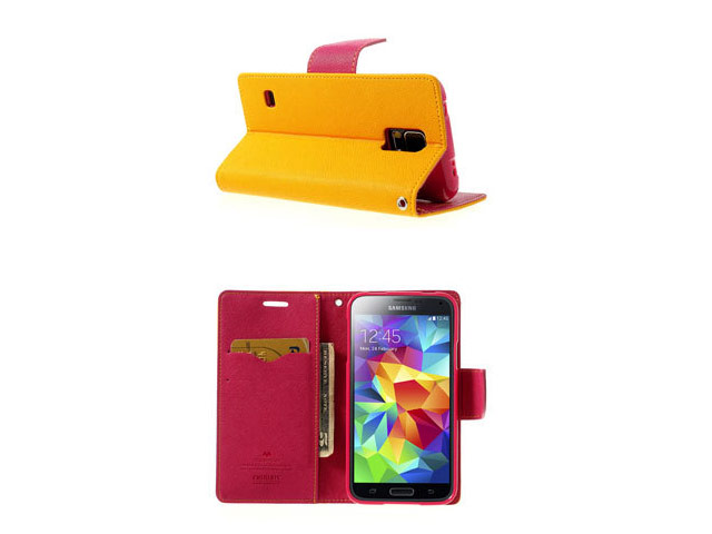 Чехол Mercury Goospery Fancy Diary Case для Samsung Galaxy S5 SM-G900 (желтый, кожаный)