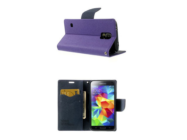 Чехол Mercury Goospery Fancy Diary Case для Samsung Galaxy S5 SM-G900 (фиолетовый, кожаный)