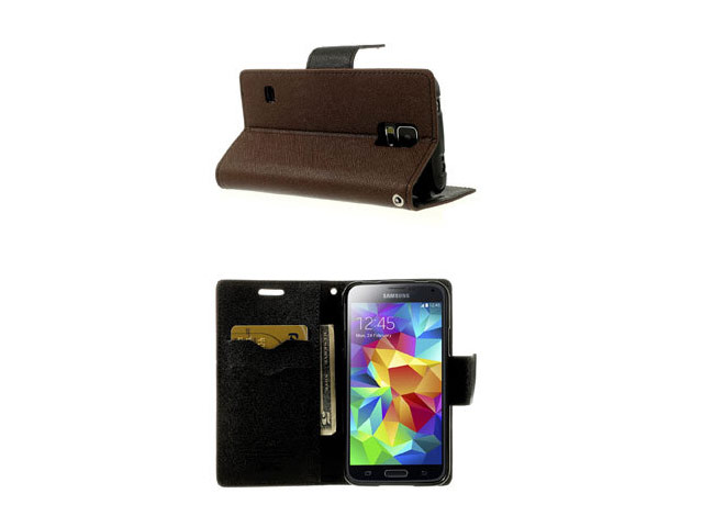Чехол Mercury Goospery Fancy Diary Case для Samsung Galaxy S5 SM-G900 (коричневый, кожаный)