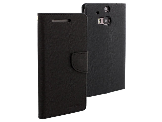 Чехол Mercury Goospery Fancy Diary Case для HTC new One (HTC M8) (черный, кожаный)