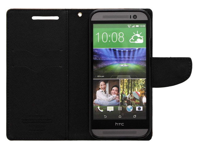 Чехол Mercury Goospery Fancy Diary Case для HTC new One (HTC M8) (черный, кожаный)