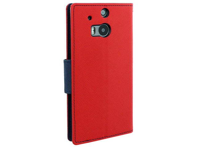 Чехол Mercury Goospery Fancy Diary Case для HTC new One (HTC M8) (красный, кожаный)