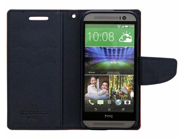 Чехол Mercury Goospery Fancy Diary Case для HTC new One (HTC M8) (красный, кожаный)