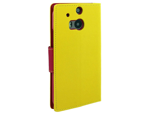 Чехол Mercury Goospery Fancy Diary Case для HTC new One (HTC M8) (желтый, кожаный)