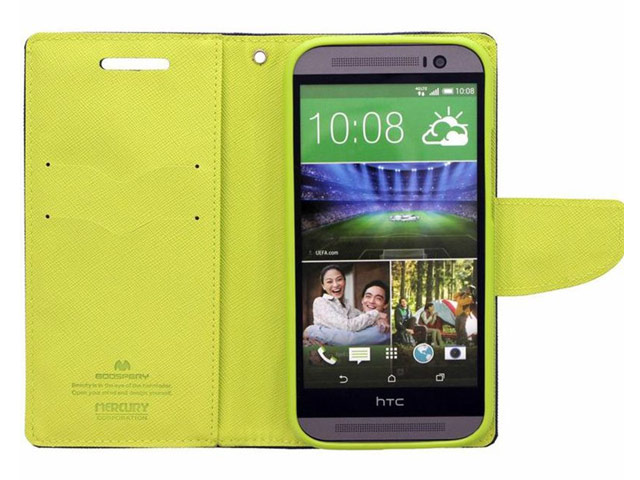 Чехол Mercury Goospery Fancy Diary Case для HTC new One (HTC M8) (синий, кожаный)