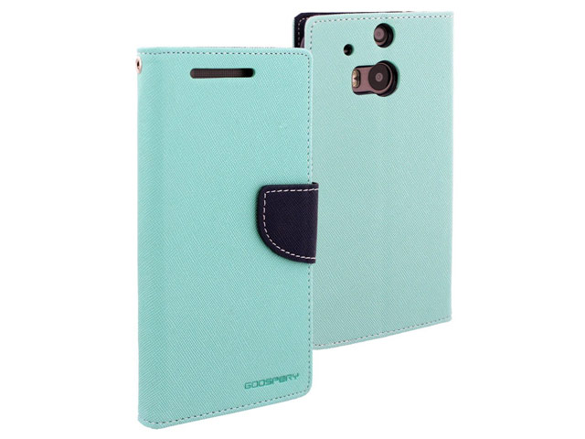 Чехол Mercury Goospery Fancy Diary Case для HTC new One (HTC M8) (голубой, кожаный)
