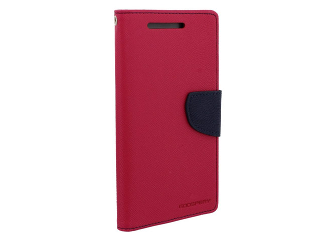 Чехол Mercury Goospery Fancy Diary Case для HTC new One (HTC M8) (малиновый, кожаный)