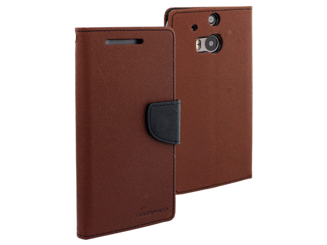 Чехол Mercury Goospery Fancy Diary Case для HTC new One (HTC M8) (коричневый, кожаный)