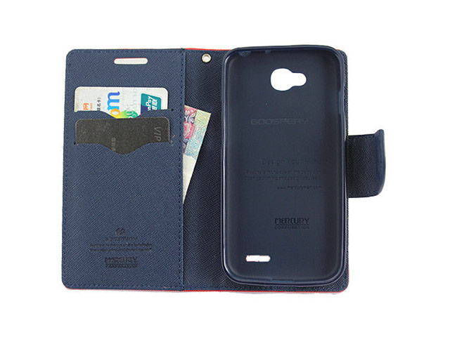 Чехол Mercury Goospery Fancy Diary Case для LG L70 D325 (красный, кожаный)