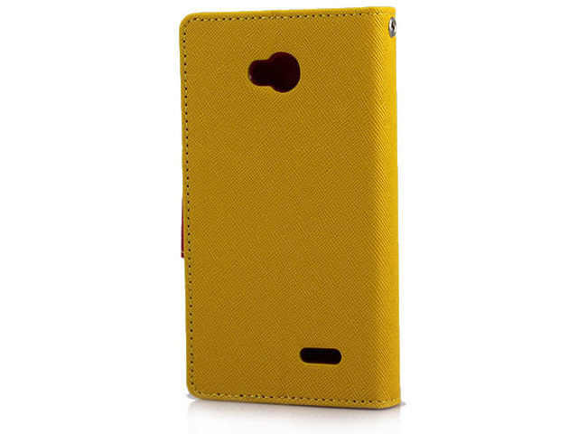 Чехол Mercury Goospery Fancy Diary Case для LG L70 D325 (желтый, кожаный)