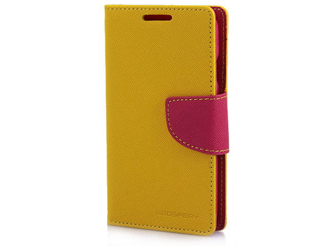 Чехол Mercury Goospery Fancy Diary Case для LG L70 D325 (желтый, кожаный)