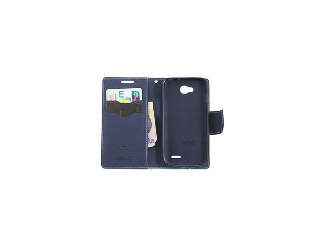 Чехол Mercury Goospery Fancy Diary Case для LG L70 D325 (голубой, кожаный)