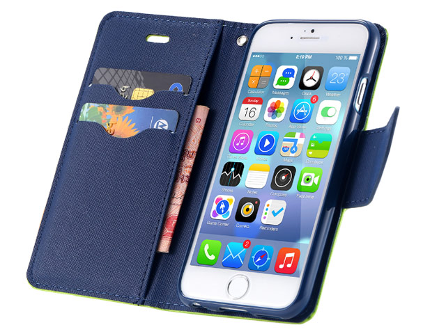 Чехол Mercury Goospery Fancy Diary Case для Apple iPhone 6 (зеленый, кожаный)