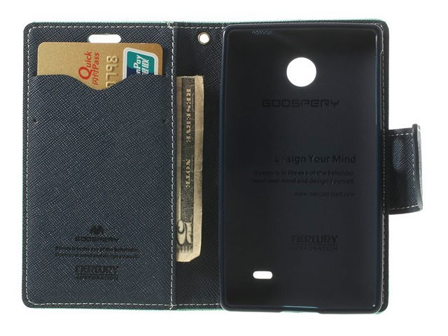 Чехол Mercury Goospery Fancy Diary Case для Nokia X (черный, кожаный)