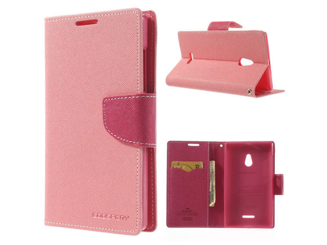 Чехол Mercury Goospery Fancy Diary Case для Nokia XL (розовый, кожаный)