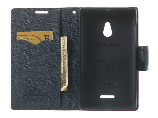 Чехол Mercury Goospery Fancy Diary Case для Nokia XL (синий, кожаный)