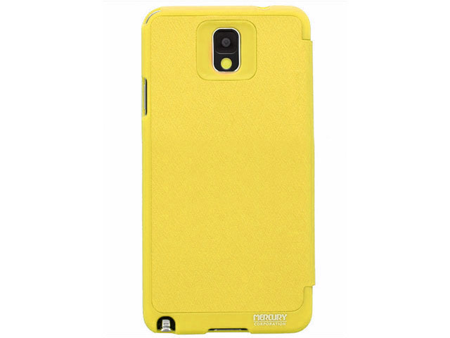 Чехол Mercury Goospery WOW Bumper View для Samsung Galaxy Note 3 N9000 (желтый, кожаный)