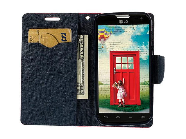 Чехол Mercury Goospery Fancy Diary Case для LG L90 D410 (красный, кожаный)